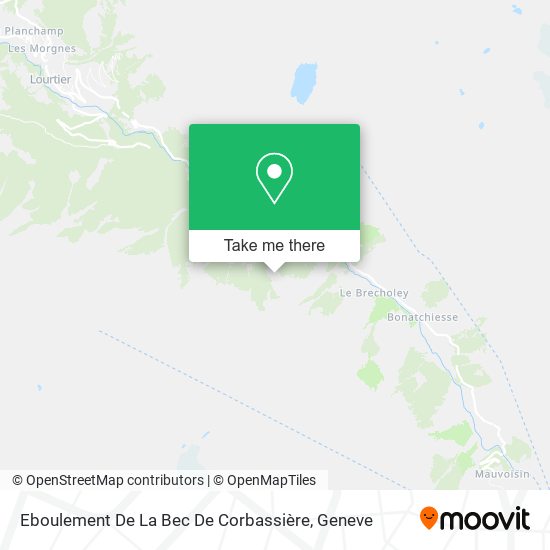 Eboulement De La Bec De Corbassière map