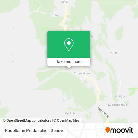 Rodelbahn Pradaschier map