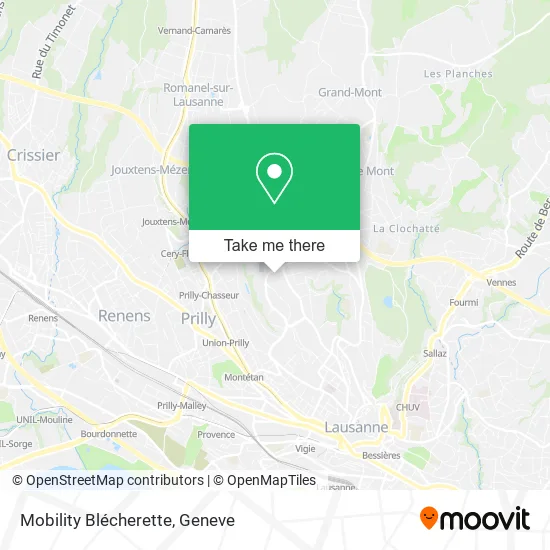 Mobility Blécherette map