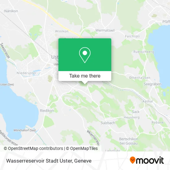 Wasserreservoir Stadt Uster map