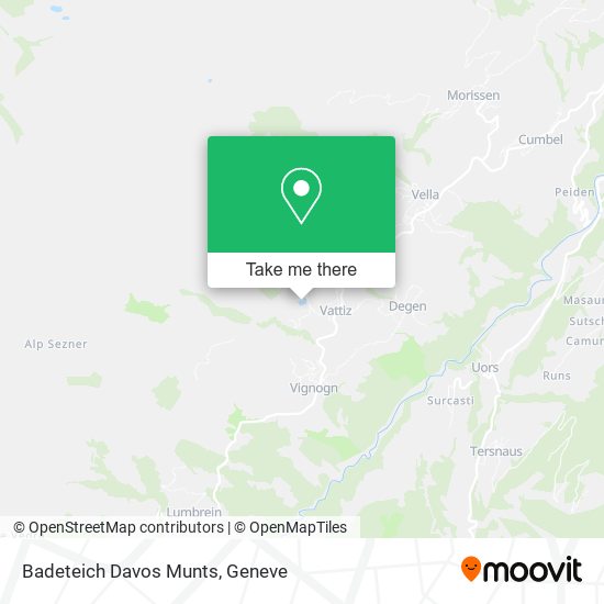 Badeteich Davos Munts map
