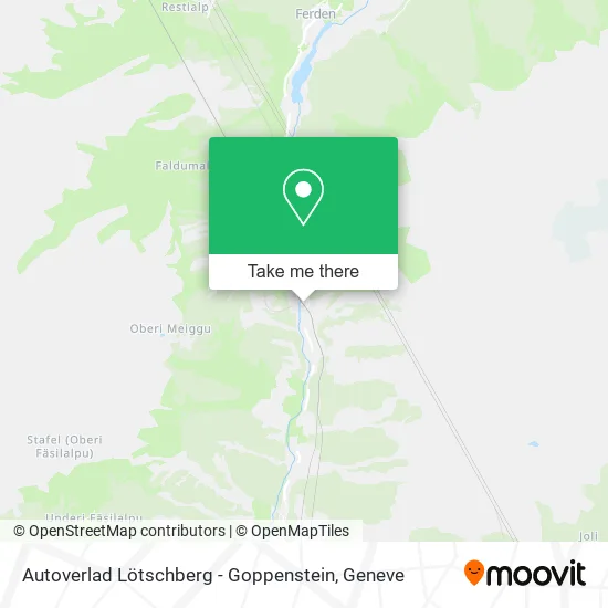 Autoverlad Lötschberg - Goppenstein map