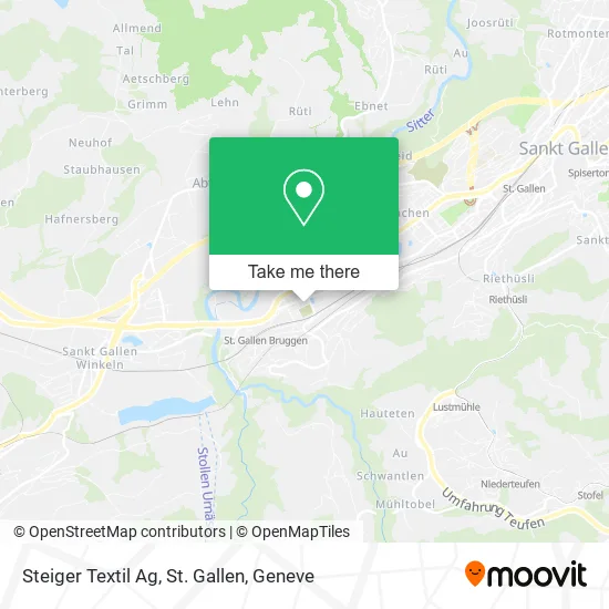 Steiger Textil Ag, St. Gallen map