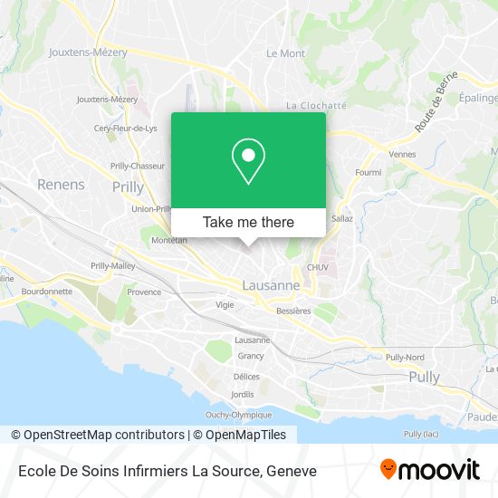 Ecole De Soins Infirmiers La Source map