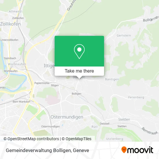 Gemeindeverwaltung Bolligen map