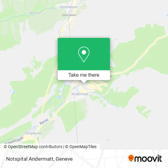 Notspital Andermatt map