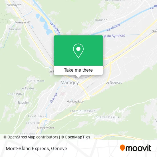 Mont-Blanc Express map