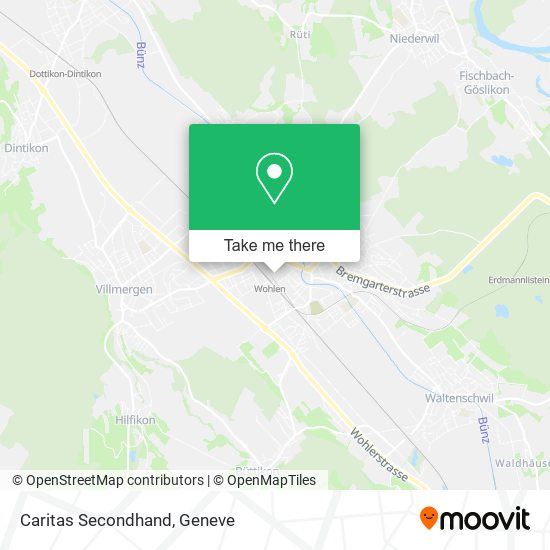 Caritas Secondhand map
