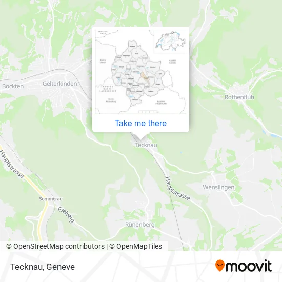 Tecknau map