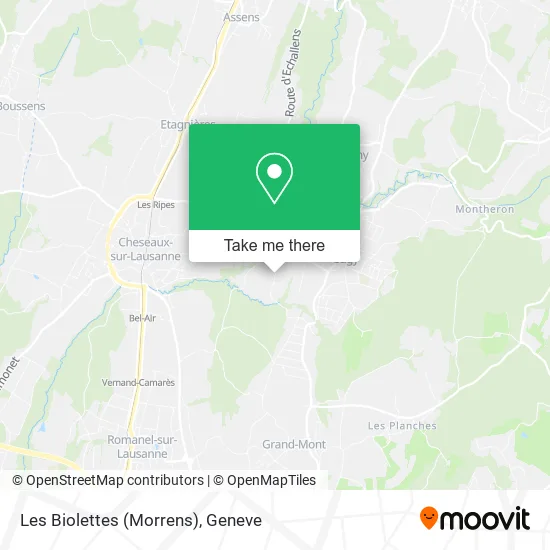 Les Biolettes (Morrens) map