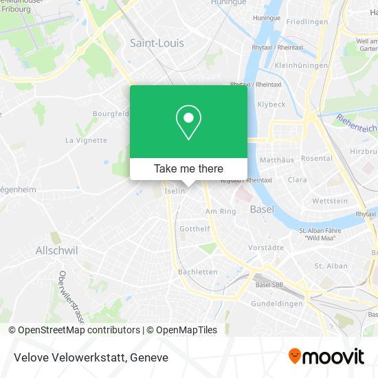 Velove Velowerkstatt map