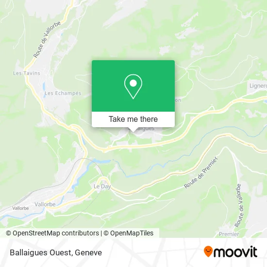 Ballaigues Ouest map