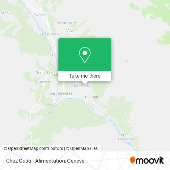 Chez Gusti - Alimentation map