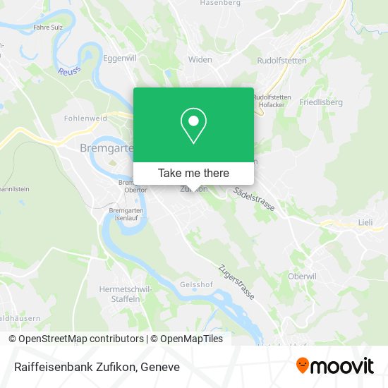 Raiffeisenbank Zufikon map