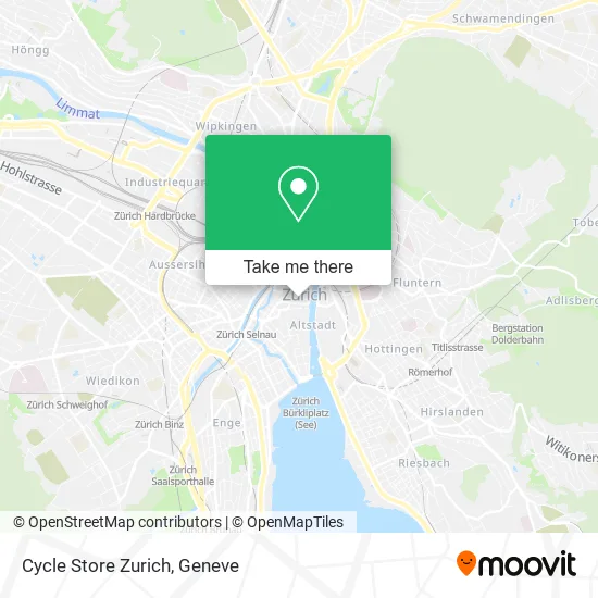 Cycle Store Zurich map