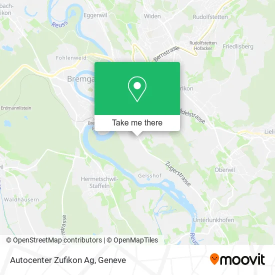 Autocenter Zufikon Ag map