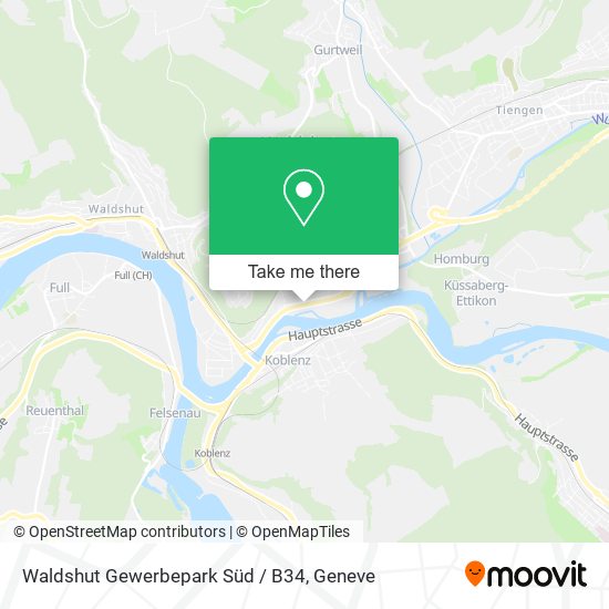 Waldshut Gewerbepark Süd / B34 map