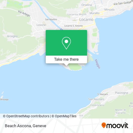 Beach Ascona map