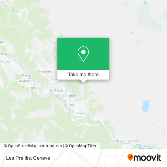 Les Preillis map
