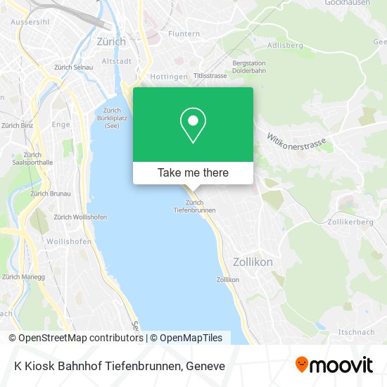 K Kiosk Bahnhof Tiefenbrunnen map