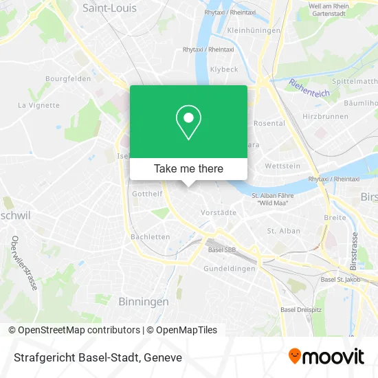 Strafgericht Basel-Stadt map