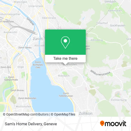 Sam's Home Delivery map