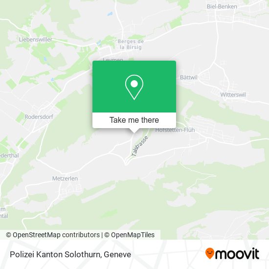 Polizei Kanton Solothurn map