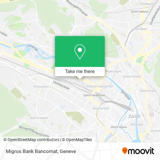 Migros Bank Bancomat map