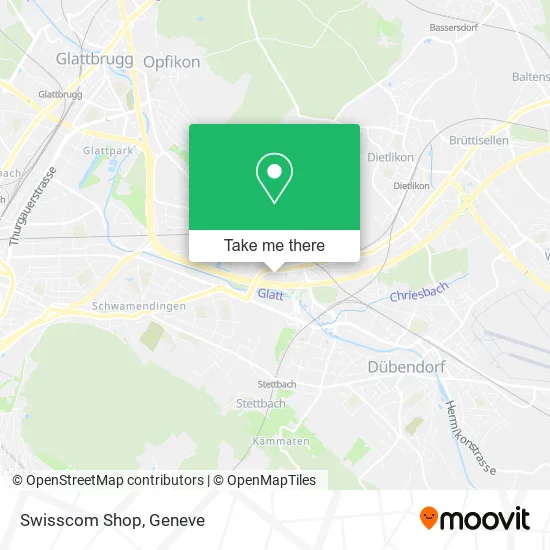 Swisscom Shop map