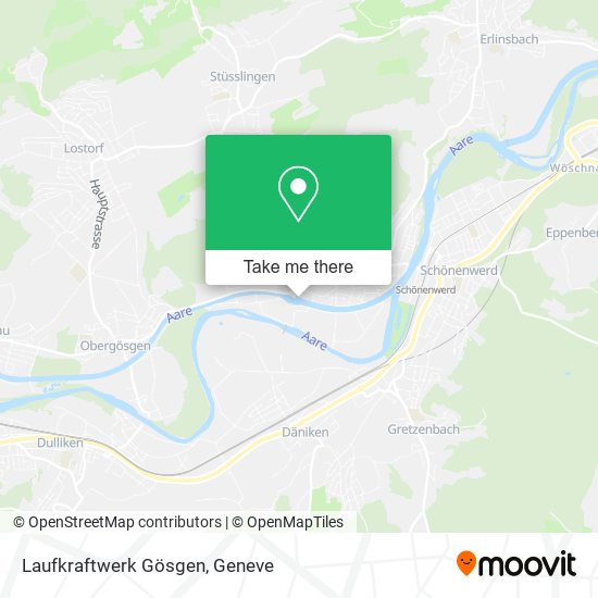 Laufkraftwerk Gösgen map