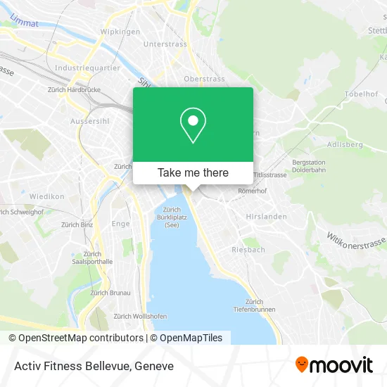 Activ Fitness Bellevue map