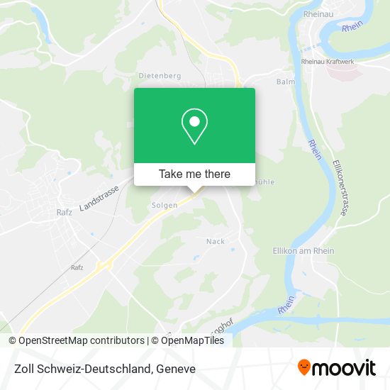 Zoll Schweiz-Deutschland map