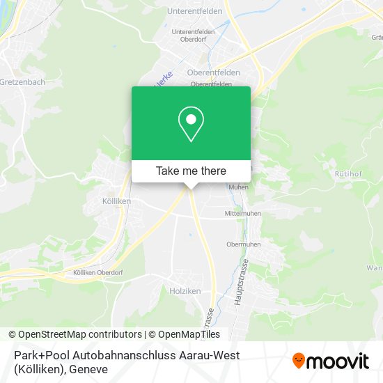 Park+Pool Autobahnanschluss Aarau-West (Kölliken) map