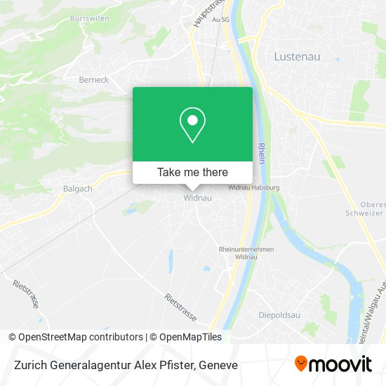 Zurich Generalagentur Alex Pfister map