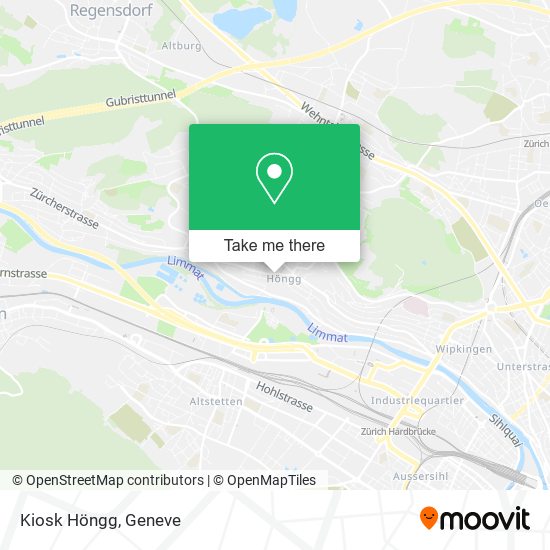 Kiosk Höngg map