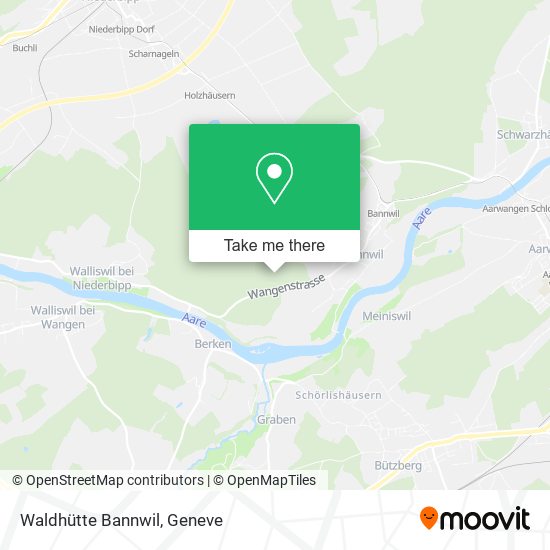 Waldhütte Bannwil map
