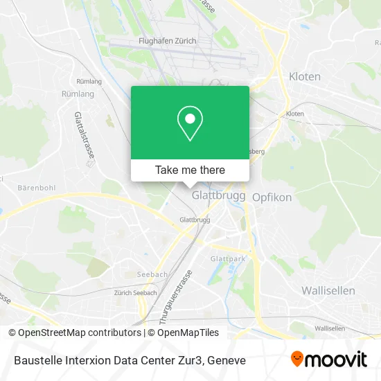 Baustelle Interxion Data Center Zur3 map