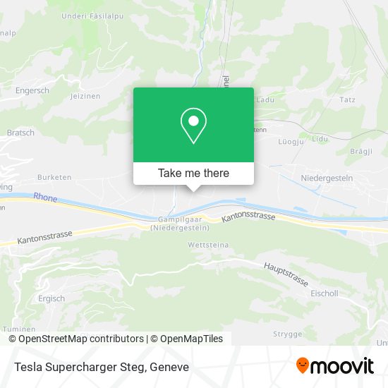Tesla Supercharger Steg map