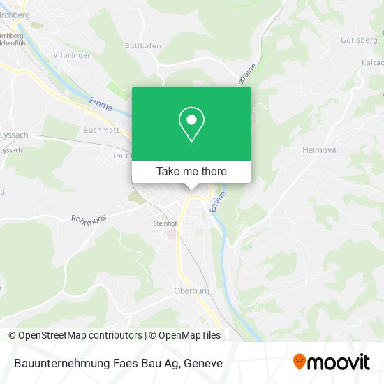 Bauunternehmung Faes Bau Ag map