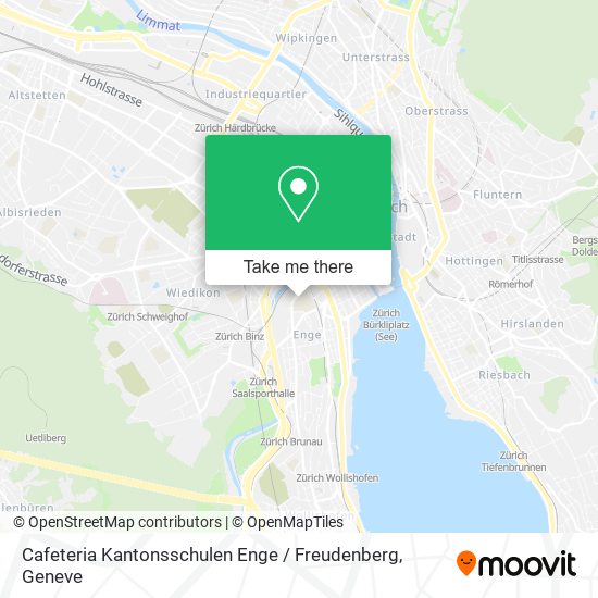 Cafeteria Kantonsschulen Enge / Freudenberg map