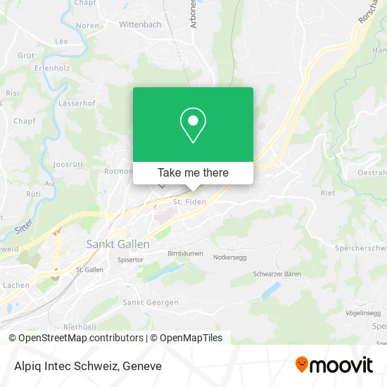 Alpiq Intec Schweiz map