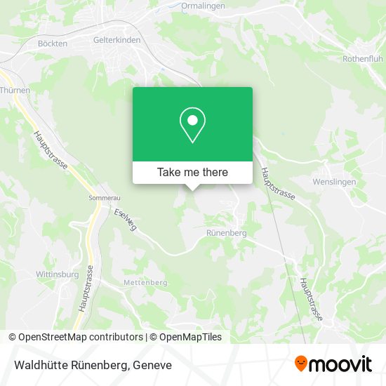 Waldhütte Rünenberg map