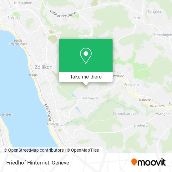 Friedhof Hinterriet map