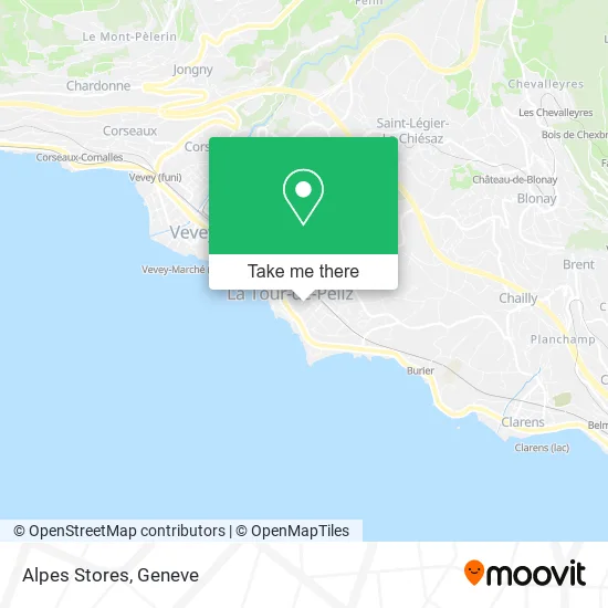 Alpes Stores map