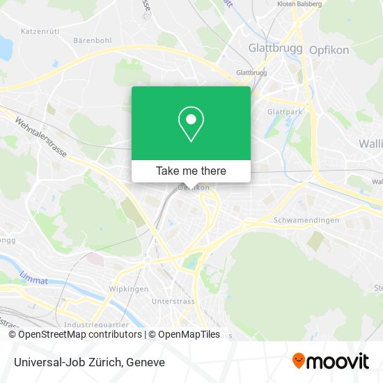 Universal-Job Zürich map