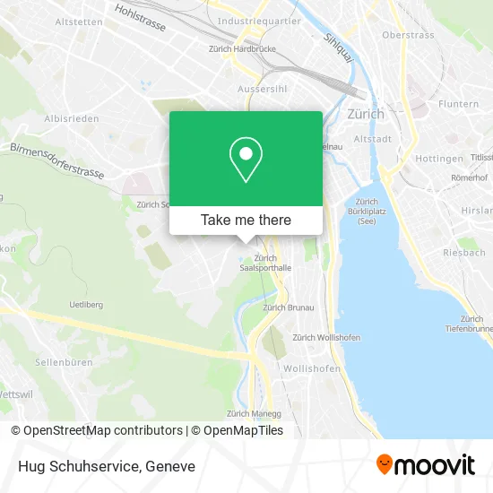 Hug Schuhservice map