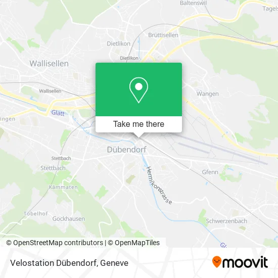Velostation Dübendorf map