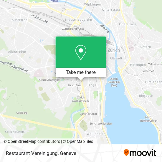 Restaurant Vereinigung map