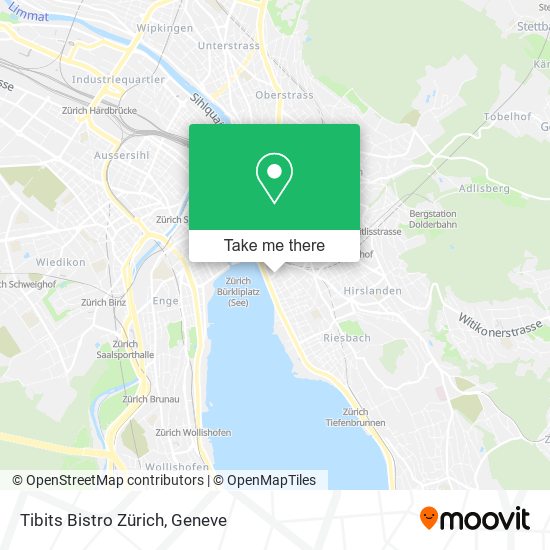 Tibits Bistro Zürich map