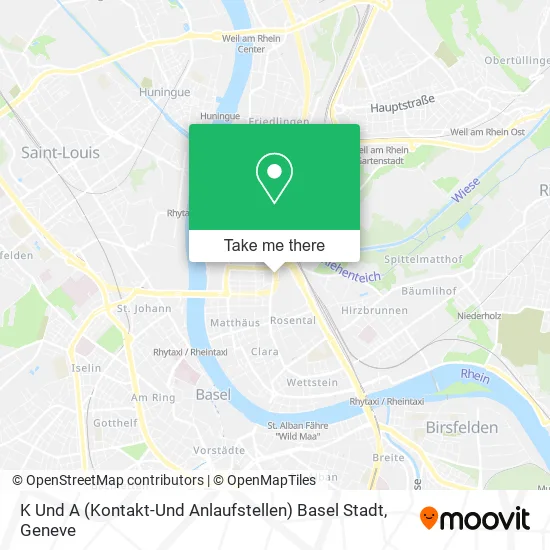 K Und A (Kontakt-Und Anlaufstellen) Basel Stadt map